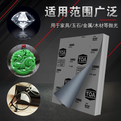 泰国TOA砂纸打磨墙面模型文玩干水磨镜面抛光80-10000目精细砂皮图2