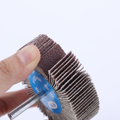 带柄叶轮带柄页轮砂布尖磨头锥形砂布磨头塔型金属打磨木工抛光轮图4