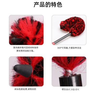 汽车清洁轮胎大中小羊刷钢圈轮缝隙除垢去渍清洗汽车工具图4