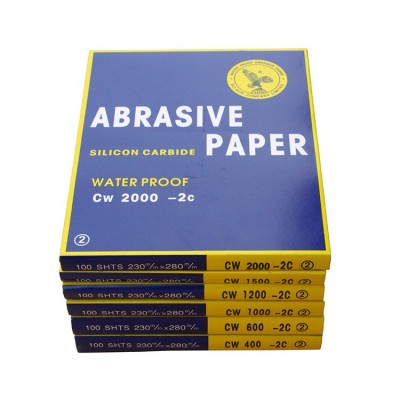 鹰牌耐水砂纸汽车抛光碳化硅打磨水砂纸抛光打磨60#-2000#沙子图5